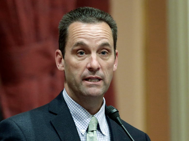 In this May 28, 2014, file photo, California state Sen. Steve Knight, R-Palmdale, speaks at the Capitol in Sacramento, Calif.