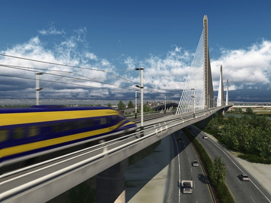 A rendering of the High-Speed Rail through Bakersfield.