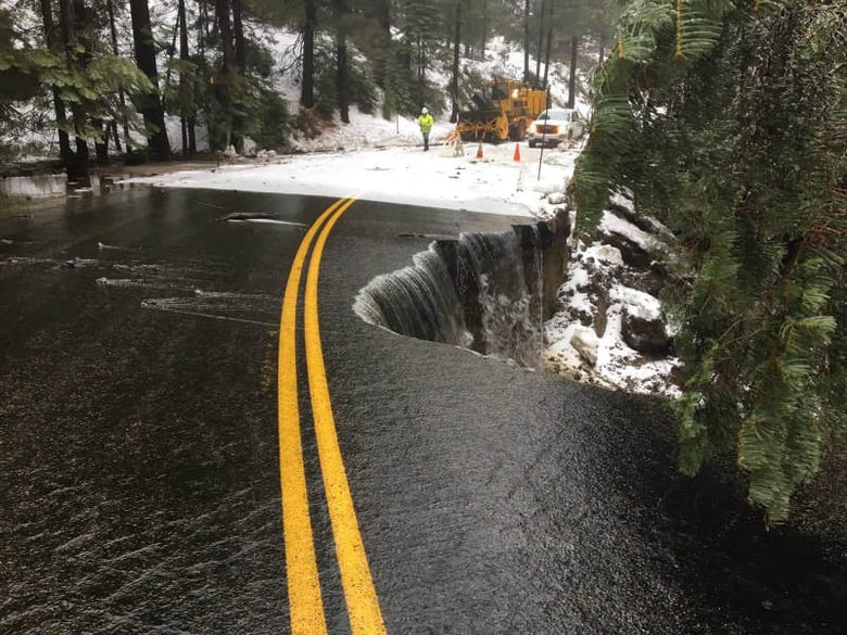 Storm damage on the Sierra National Forest - High Sierra Ranger District