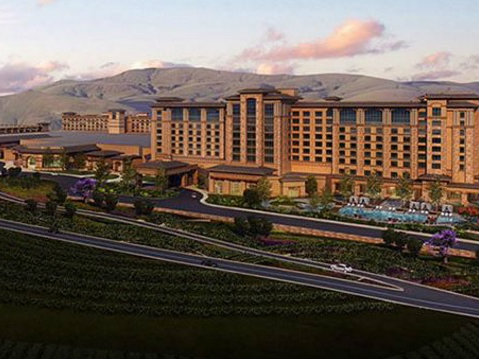 An artist's rendering of the expanded Cache Creek Casino Resort in Yolo County.