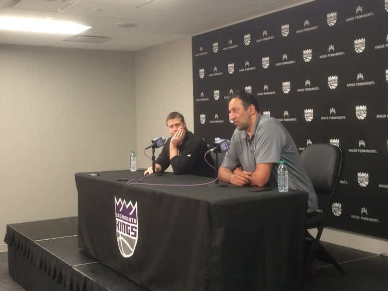 Sacramento Kings Head Coach Dave Joerger and General Manager Vlade Divacs take questions from reporters.