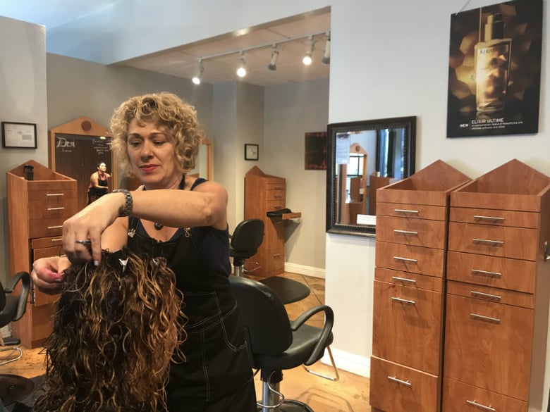 Brenna Meko curs hair at Salon Cuvee in Sacramento.