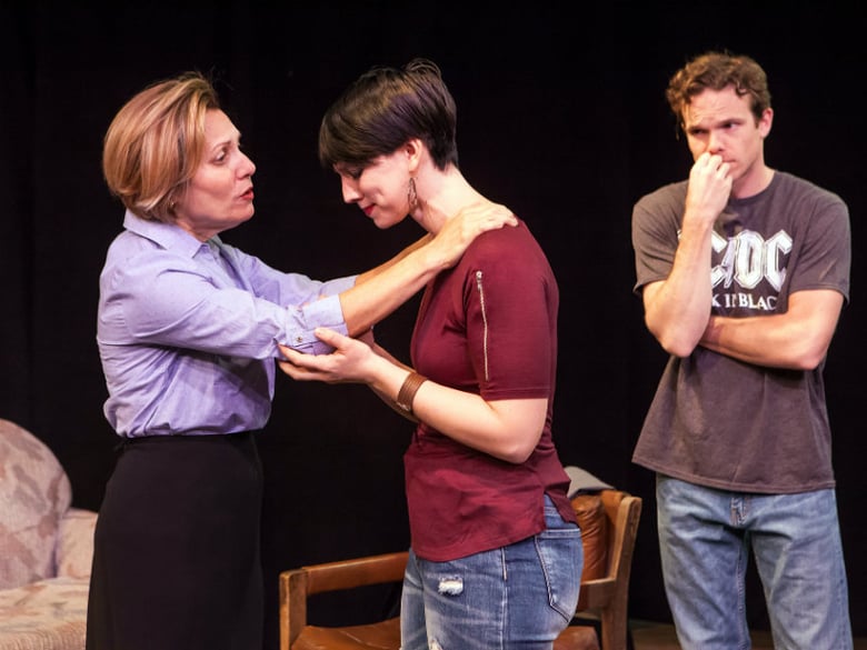 Amy Resnick, Lauren Hirsch, Ian Hopps in the Capital Stage production of Luna Gale.