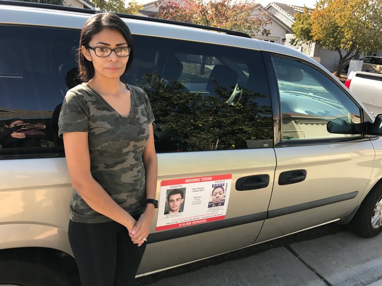 Lola Rios Gutierrez has a magnet on her car depicting her son Enrique and his friend Elijah's information. They both went missing a year ago. The FBI is offering a $5,000 reward for information on either of the boys, but she says it's not enough.