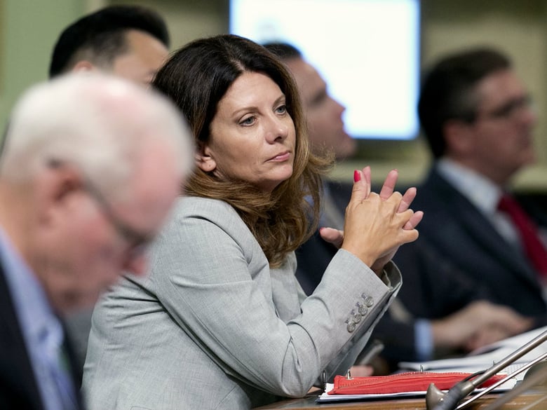 FILE - In this Aug. 21, 2017, file photo, Assemblywoman Melissa Melendez, R-Lake Elsinore, sits at the Capitol in Sacramento, Calif. 