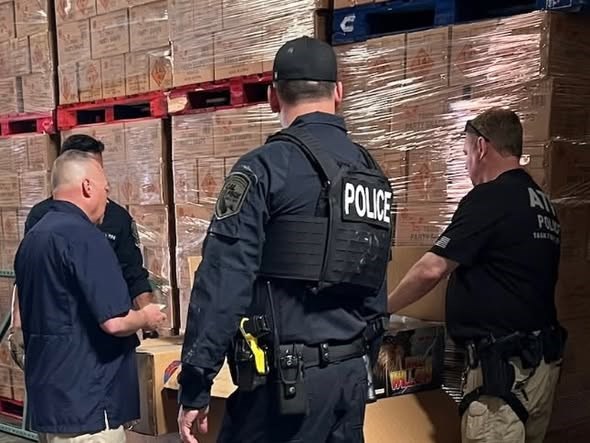 Federal agents and Cal Fire raided a warehouse in Commerce, CA, and netted more than 100,000 pounds of illegal fireworks.