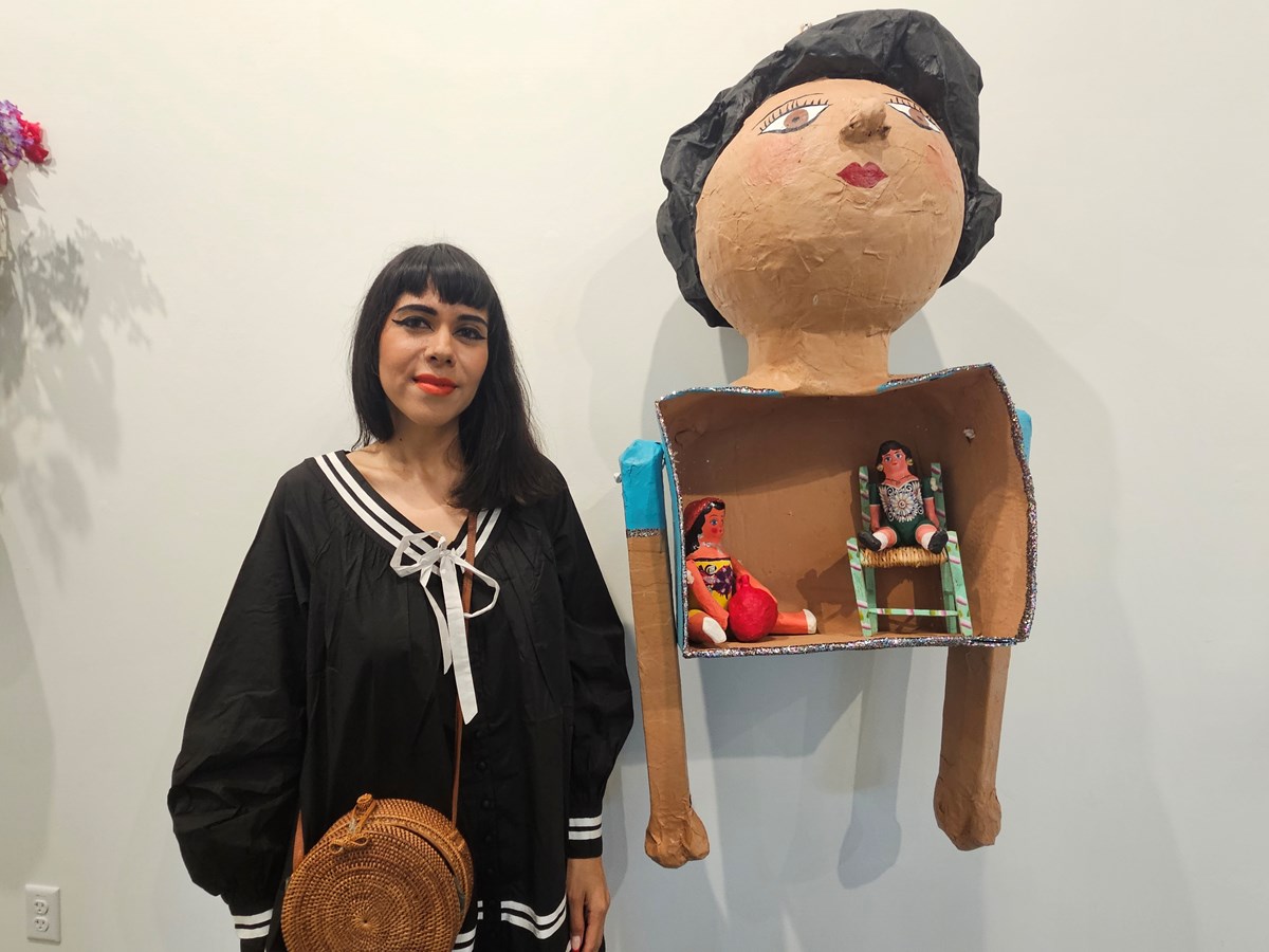 Ramona Garcia usually makes Lupita dolls out of papier-mache, and her pi&ntilde;ata features two small Lupita dolls inside a larger one. She said the design is meant to symbolize preserving tradition and childhood.