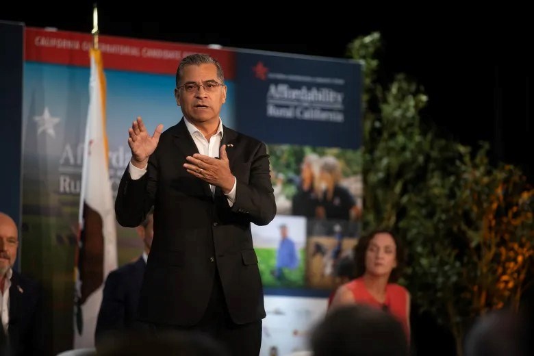 Democratic gubernatorial candidate Xavier Becerra on April 1, 2026.