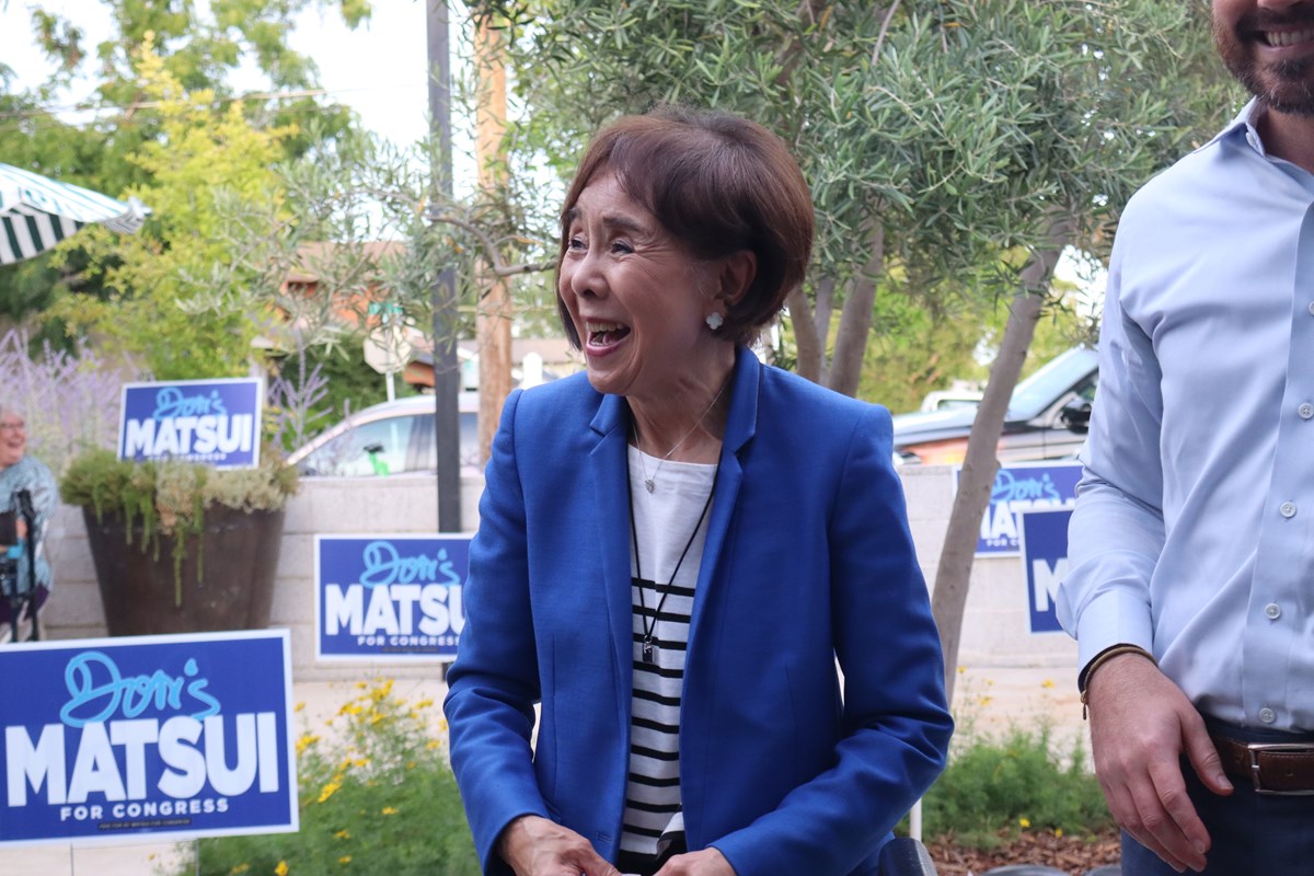 Congresswoman Doris Matsui at an election watch party on Tuesday, June 2, 2026.