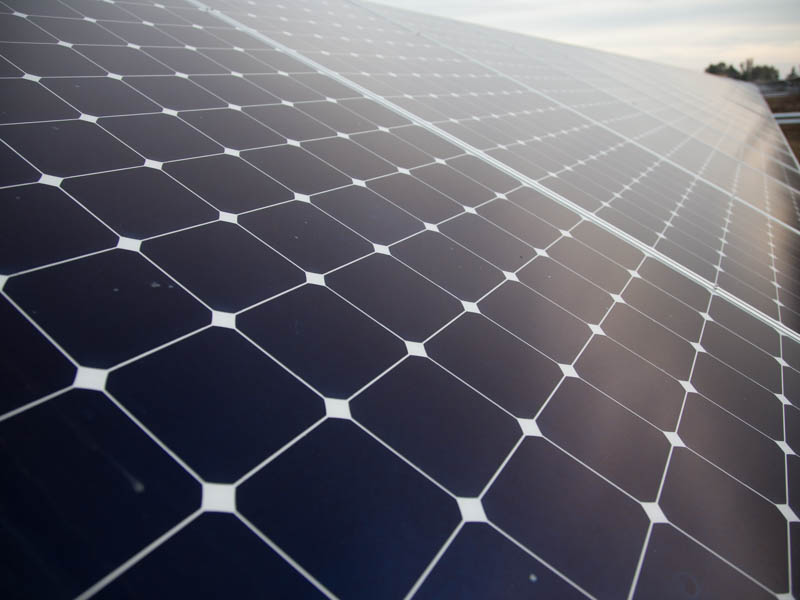 solar farm closeup