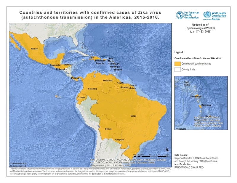 Zika Map PAHO