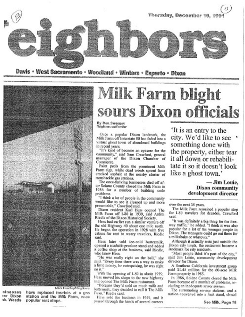 Milk Farm -Blight -1991