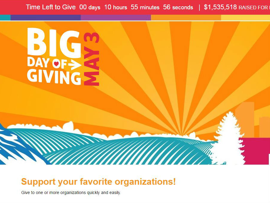 Big Day Of Giving Switches Gears, Extends Giving Deadline After