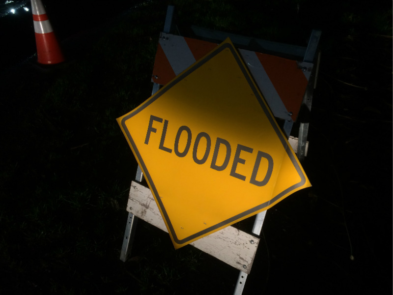 010917Flooded Road SignP